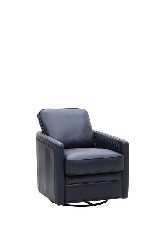 Leather Italia USA - 6773 Turner Chair - 360 Swivel - Glider 7469S Blue - 9661-6773S-017469S view 2