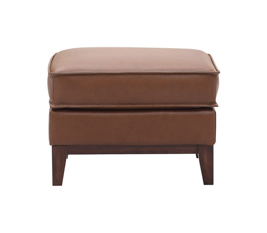 Leather Italia USA - 6803 Weston Ottoman 1015S Highland Saddle Leathe - 9661-6803-001015S view 2