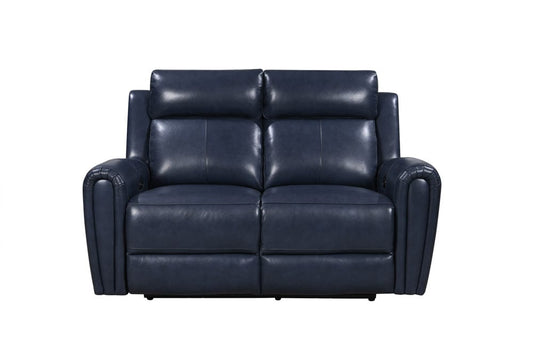 Leather Italia USA - E3215 Jonathan P1 Loveseat 7378Lv Blue - 4111-E3215-027378LV view 2