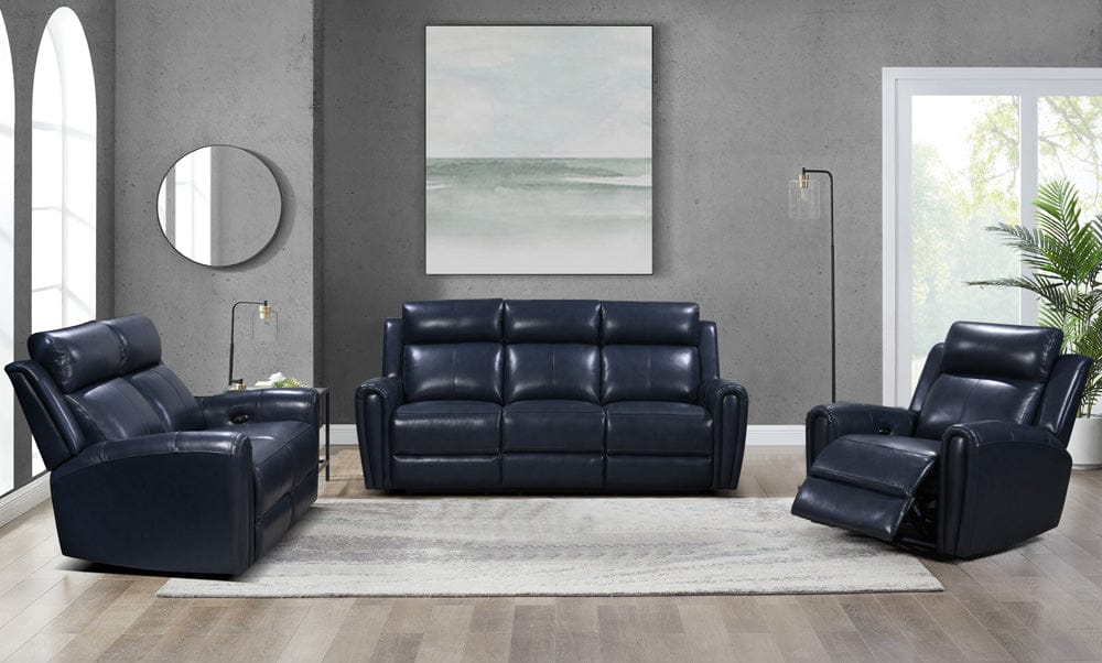 Leather Italia USA - E3215 Jonathan P1 Sofa 7378Lv Blue - 4111-E3215-037378LV view 3