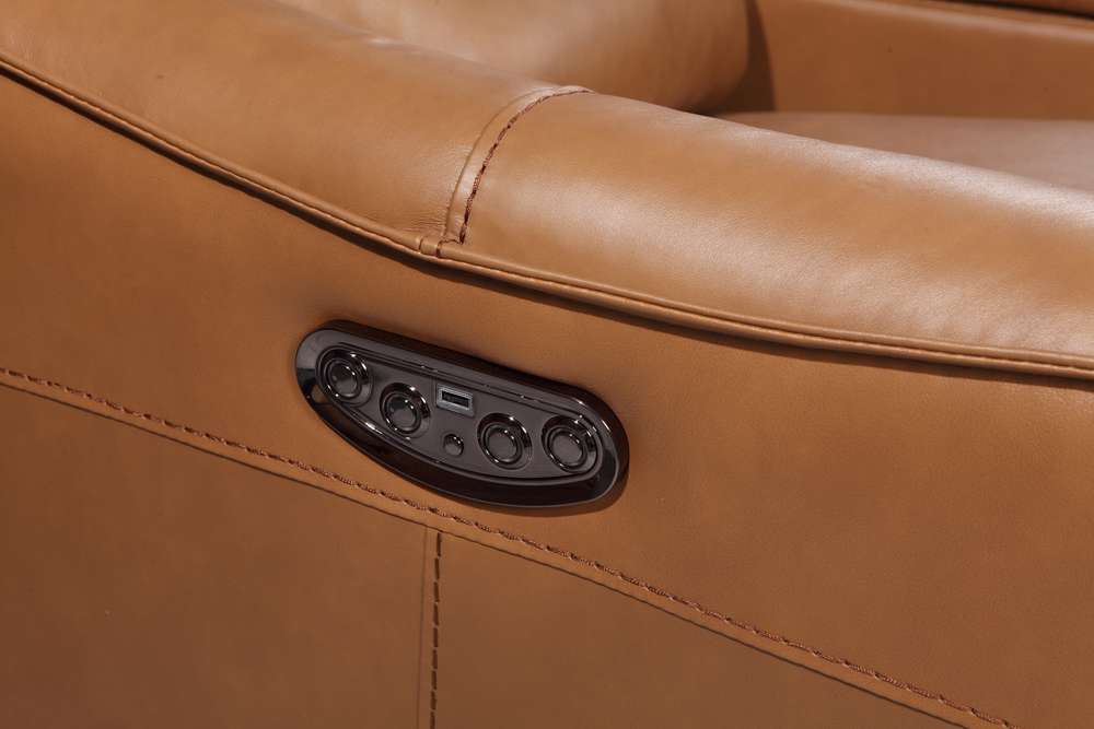 Leather Italia USA - Portland Loveseat - Console P2 Desert - 1555-EH12109C-021006LV veiw 5
