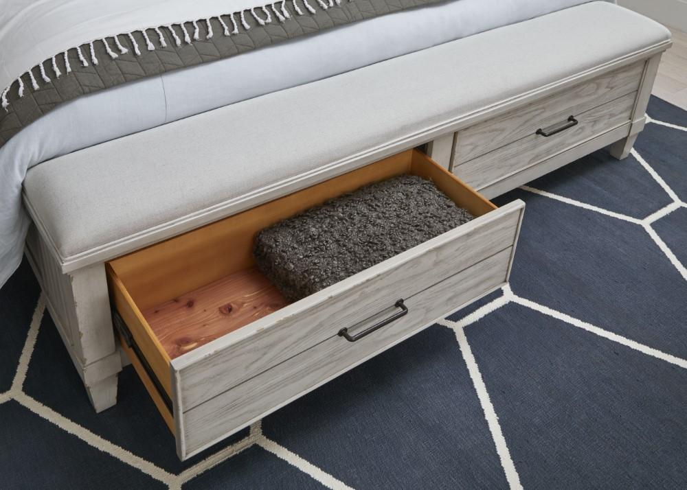 Legacy Classic Furniture - Belhaven Complete King Upholstered Panel Bed with Storage Footboard - 9360-4236K veiw 10