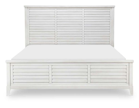 Legacy Classic Furniture - Edgewater Sand Dollar Complete Panel Bed Cal King 60 White Finish - 1313-4107K veiw 2