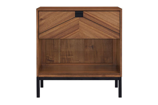 Legends Furniture - Astoria One Drawer Nightstand in Natural Herringbone - ZAST-7015 veiw 2