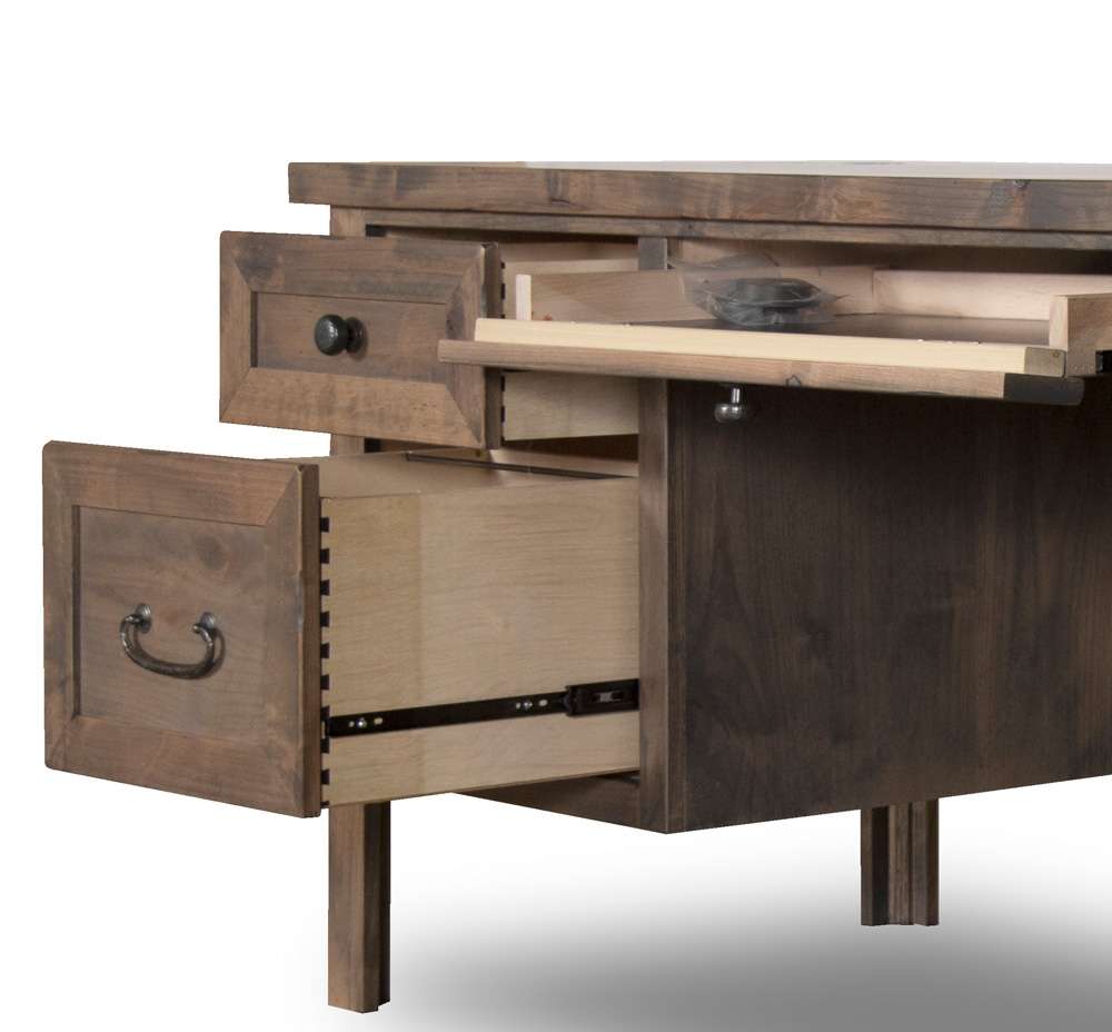 Legends Furniture - Bridgevine Home 69 in. Barwood Finish Executive Desk - JC6270.BNW veiw 4