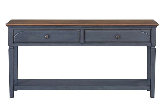 Legends Furniture - Bridgevine Home Americana 60 inch Sofa Table, No Assembly Required, Corduroy Blue Finish - ZAMR-4300 veiw 2