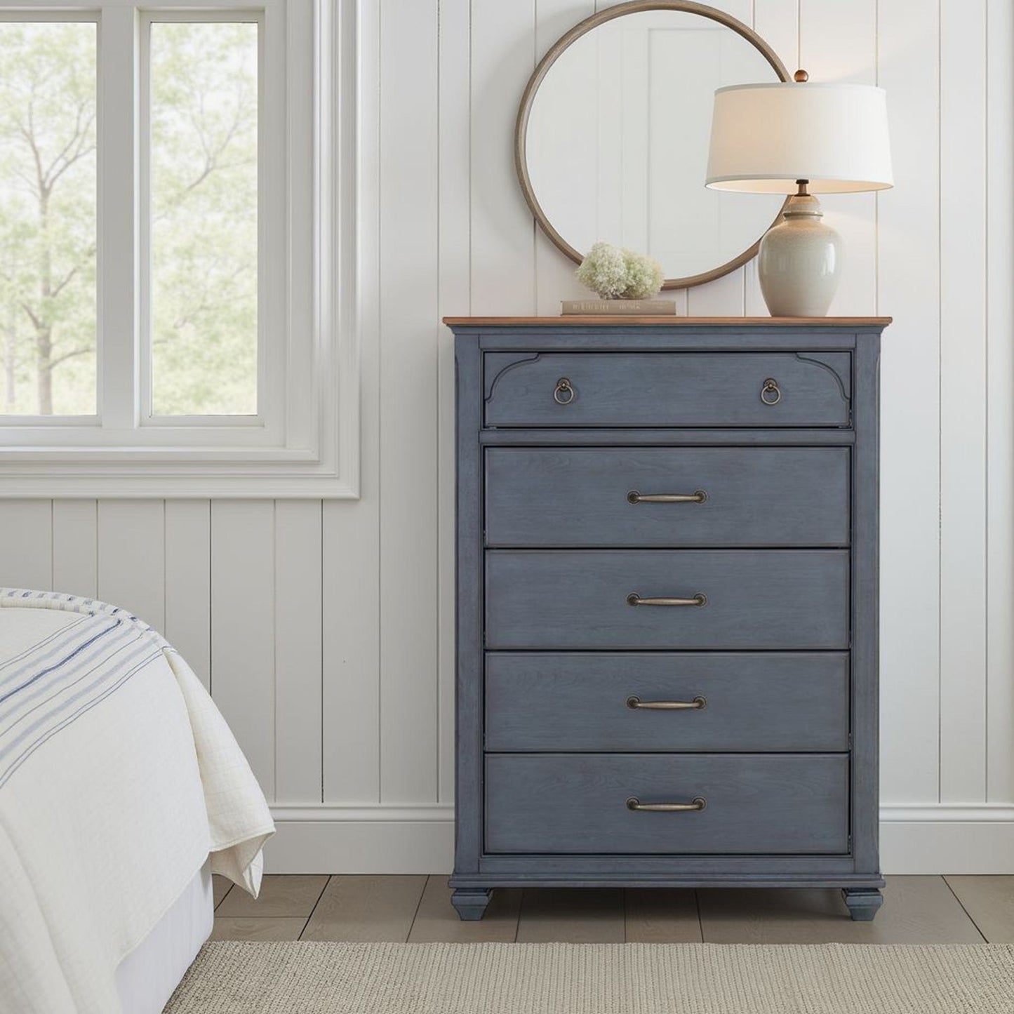Legends Furniture - Bridgevine Home Americana Chest, No Assembly Required, Corduroy Blue Finish - ZAMR-7016 view 8