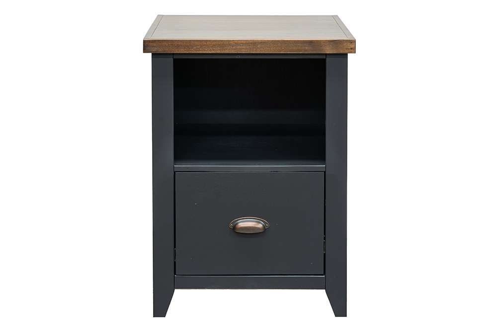 Legends Furniture - Bridgevine Home Essex 22 inch 1-drawer file, No Assembly Required, Black and Whiskey Finish - ES6805.SWK veiw 6