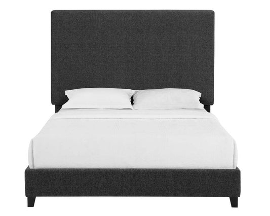 Legends Furniture - Bridgevine Home Queen Size Tall Grey Headboard Upholstered Platform Bed - ZBRD-7001QN veiw 2