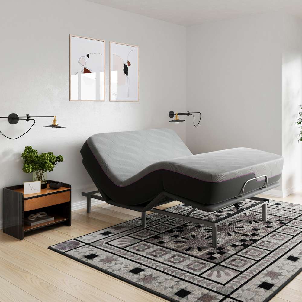 Legends Furniture - Bridgevine Home Quick Assembly Queen Size Adjustable Bed Frame - ZREM-ADJTA-QN veiw 4