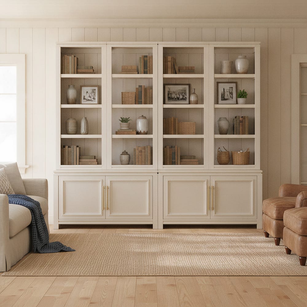 Legends Furniture - Camden 60 in. Open Shelf Bookcase Pier for Modular Storage Systems, Beige/ Taupe - TC3201E.KHK view 5