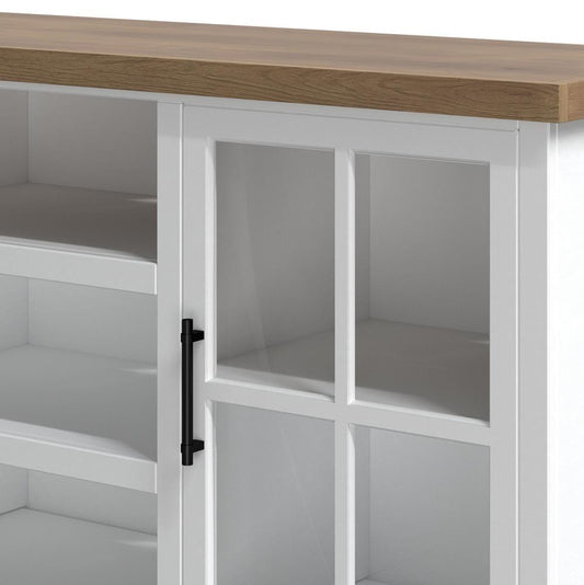 Legends Furniture - Hampton 67 inch Corner TV Stand in Jasmine Whitewash and Barnwood - HT1220.BJW veiw 2