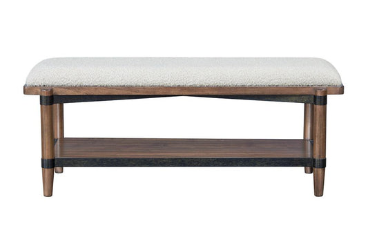 Legends Furniture - Tranquility 48 inch Upholstered Bench in Walnut - ZTRN-7089 veiw 2