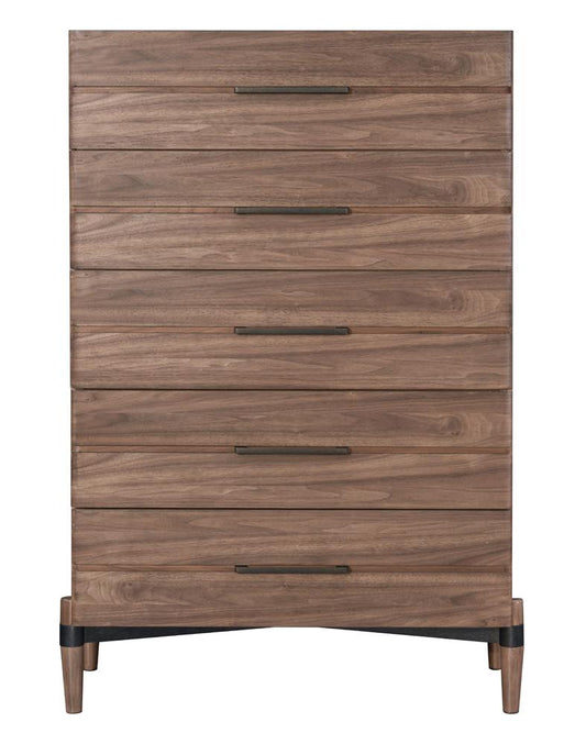 Legends Furniture - Tranquility Five Drawer Chest in Walnut - ZTRN-7016 veiw 2