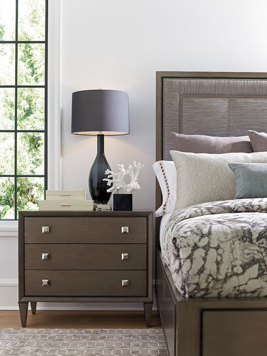 Lexington - Ariana Paloma Three Drawer Nightstand In Rich Gray Finish - 732-620 veiw 2