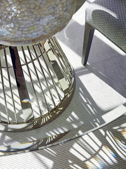 Lexington - Ariana Riviera 60in Round Glass Top Dining Table With Base In Platinum Finish - 732-875-60C veiw 2