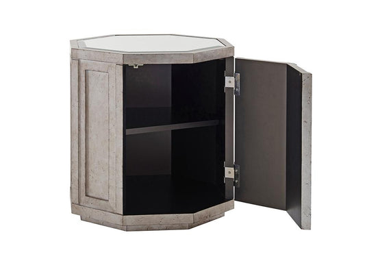 Lexington - Ariana Rochelle Octagonal Storage Table With Mirrored Top And Silver Leaf Finish - 733-957 veiw 2