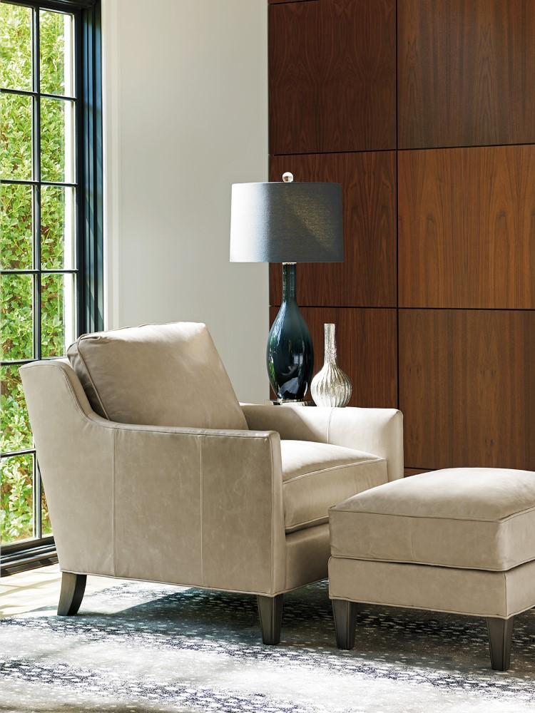 Lexington - Ariana Turin Leather Ottoman - LL7716-44-40 veiw 3