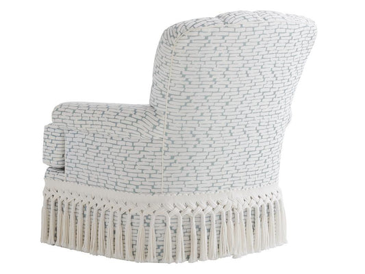 Lexington - Avondale Kempton Swivel Chair, Blue/Iwhite - 7627-11SW-40 veiw 2
