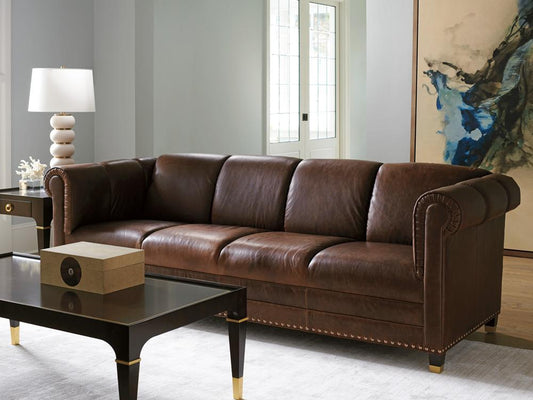 Lexington - Carlyle Springfield Leather Sofa, Kensington - LL7543-33-40 veiw 2