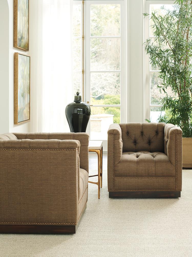 Lexington - Silverado Fremont Swivel Chair, Dark Mocha - 7946-11SW-40 veiw 3