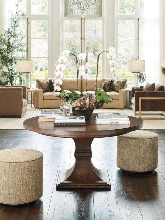 Lexington - Silverado Palo Alto Round Dining Table, Montecito - 740-875C veiw 2