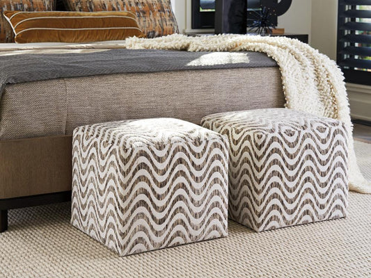Lexington - Zanzibar Jupiter Ottoman, White/Brown - 7758-44-44 veiw 2