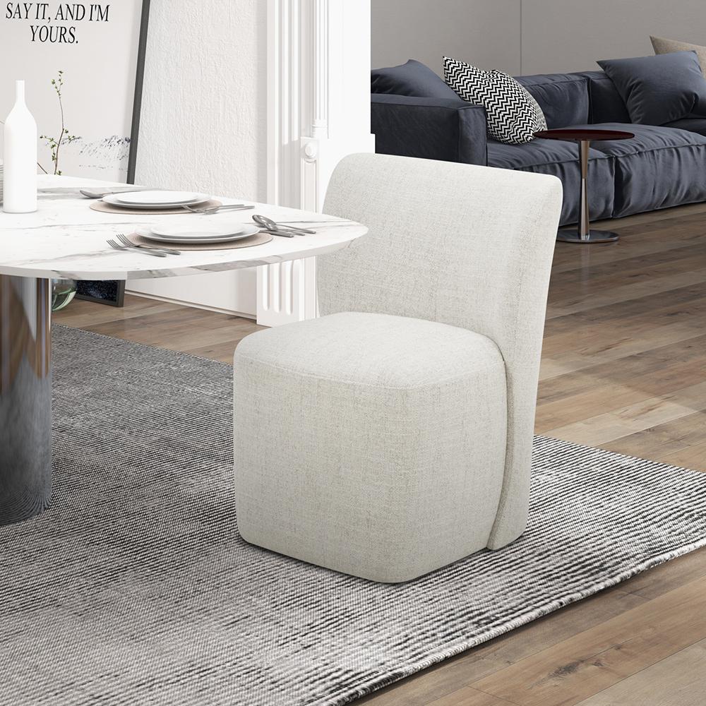 Liberty Furniture - Accent Dining Accent Dining Chair w/ Casters - Ivory in Ivory, Sapphire, Truffle, & Wicker Fabric - 728-ADC90-IV veiw 1
