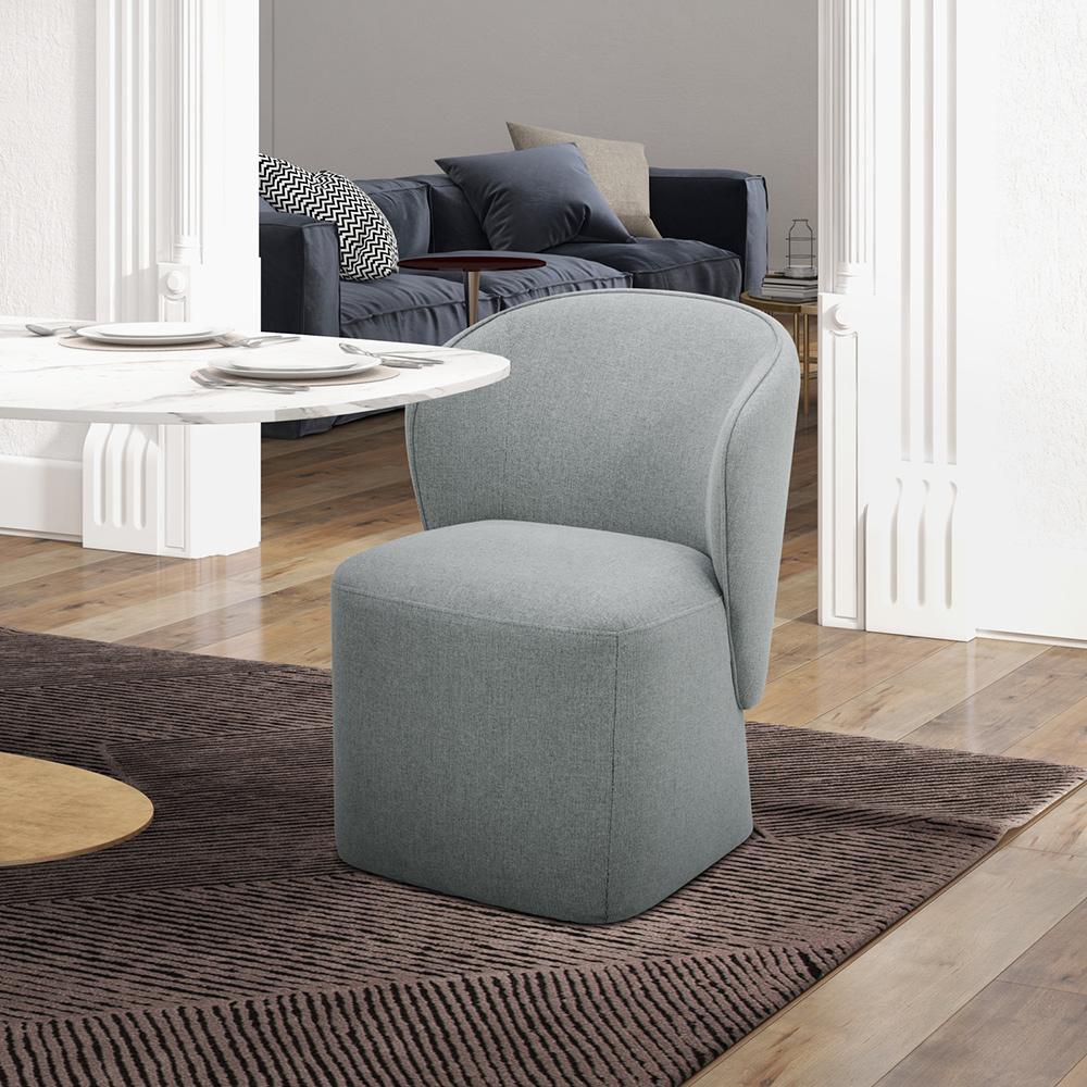 Liberty Furniture - Accent Dining Accent Dining Chair w/ Casters - Sapphire in Ivory, Sapphire, Truffle, & Wicker Fabric - 730-ADC90-SP veiw 1
