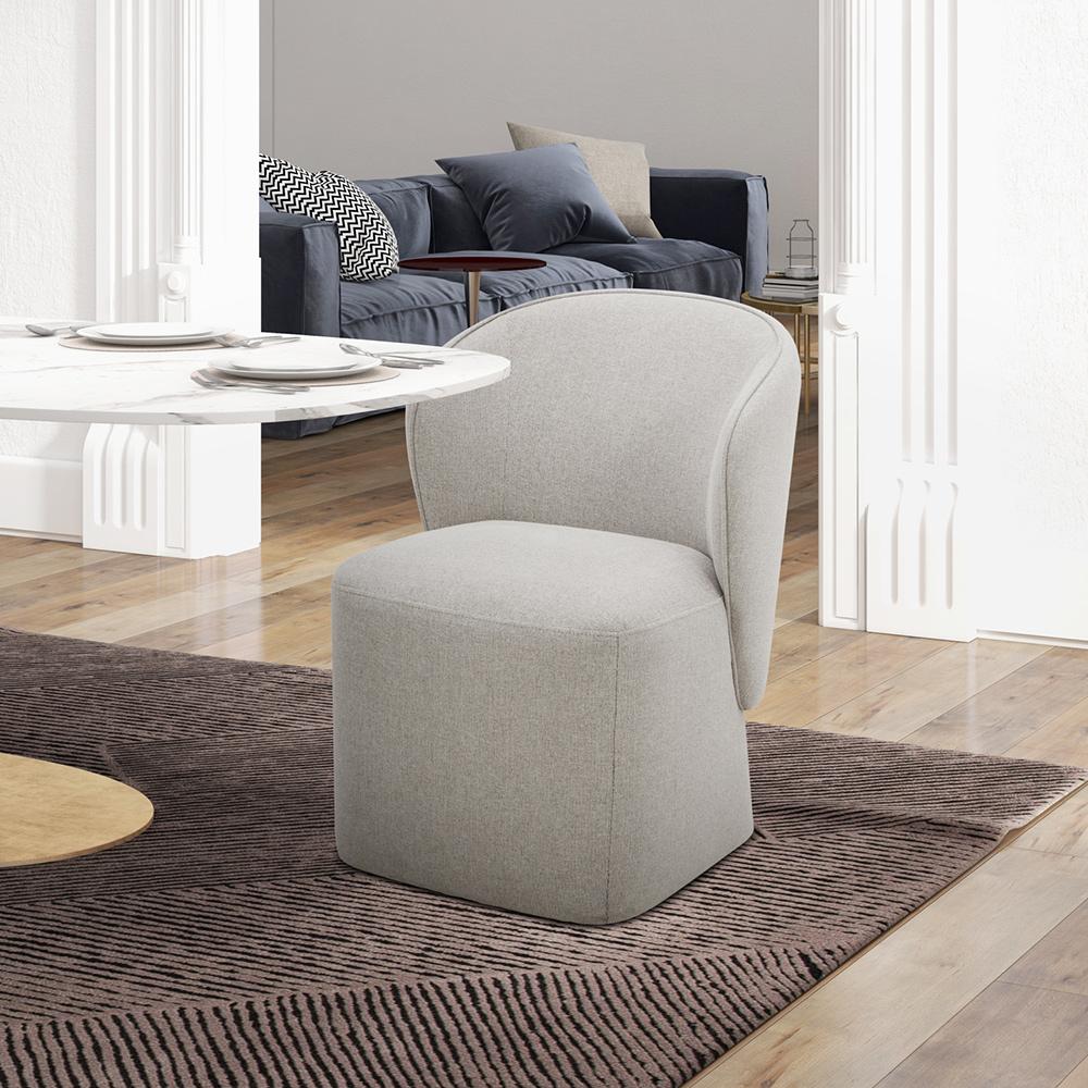 Liberty Furniture - Accent Dining Accent Dining Chair w/ Casters - Truffle in Ivory, Sapphire, Truffle, & Wicker Fabric - 730-ADC90-TR veiw 1