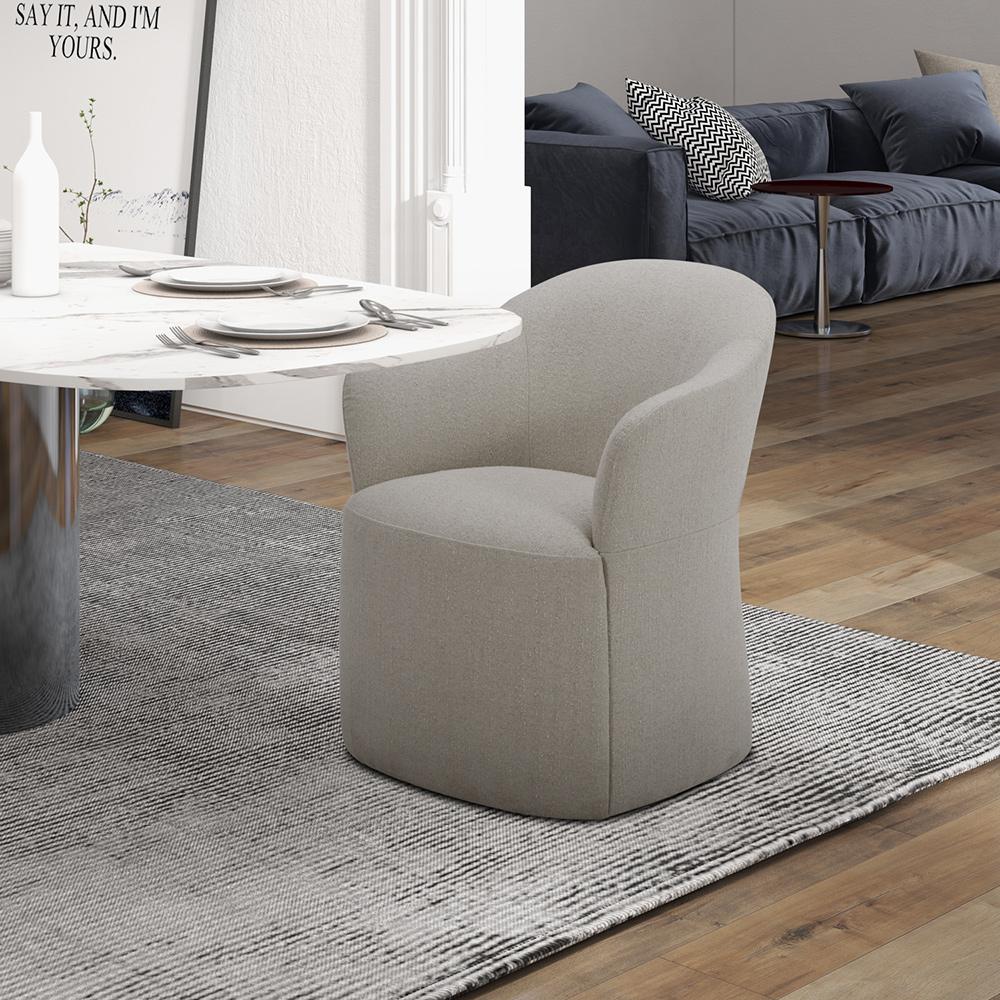Liberty Furniture - Accent Dining Accent Dining Chair w/ Casters - Truffle in Ivory, Sapphire, Truffle, & Wicker Fabric - 731-ADC90-TR veiw 1