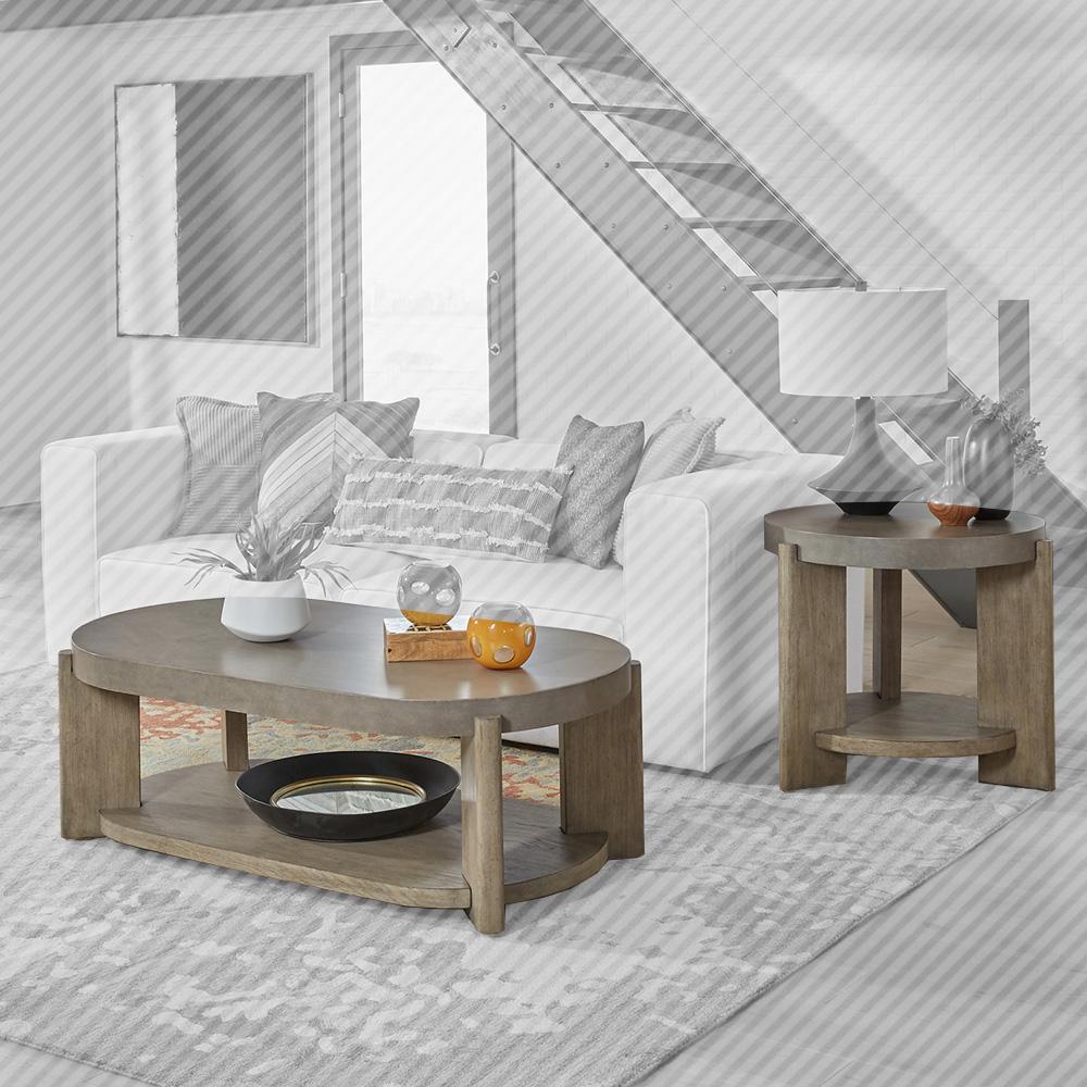 Liberty Furniture - Affinity Opt 3 Piece Set in Dusty Taupe w/ Concrete Tops - 674-OT-O3PCS veiw 1