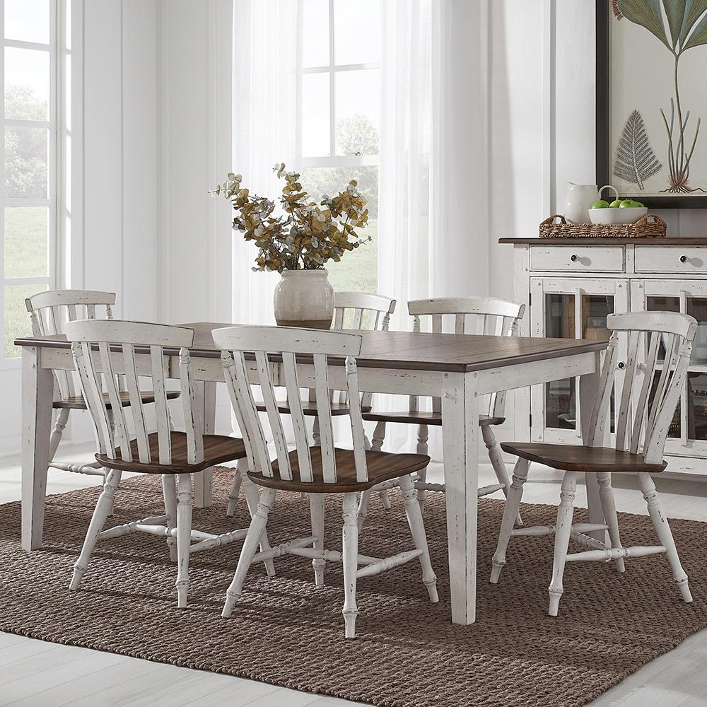 Liberty Furniture - Al Fresco 7 Piece Rectangular Table Set in Graphite & Whitestone - 741-CD-7RLS veiw 1