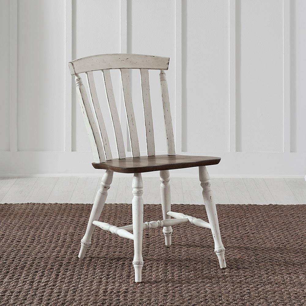 Liberty Furniture - Al Fresco Slat Back Side Chair in Graphite & Whitestone - 741-C1500S veiw 1