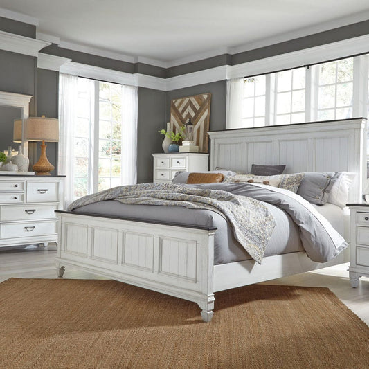 Liberty Furniture - Allyson Park - King California Panel Bed, Dresser & Mirror, Chest in White - 417-BR-CPBDMC view 2