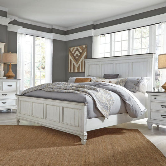 Liberty Furniture - Allyson Park - King California Panel Bed, Dresser & Mirror, Night Stand in White - 417-BR-CPBDMN view 2