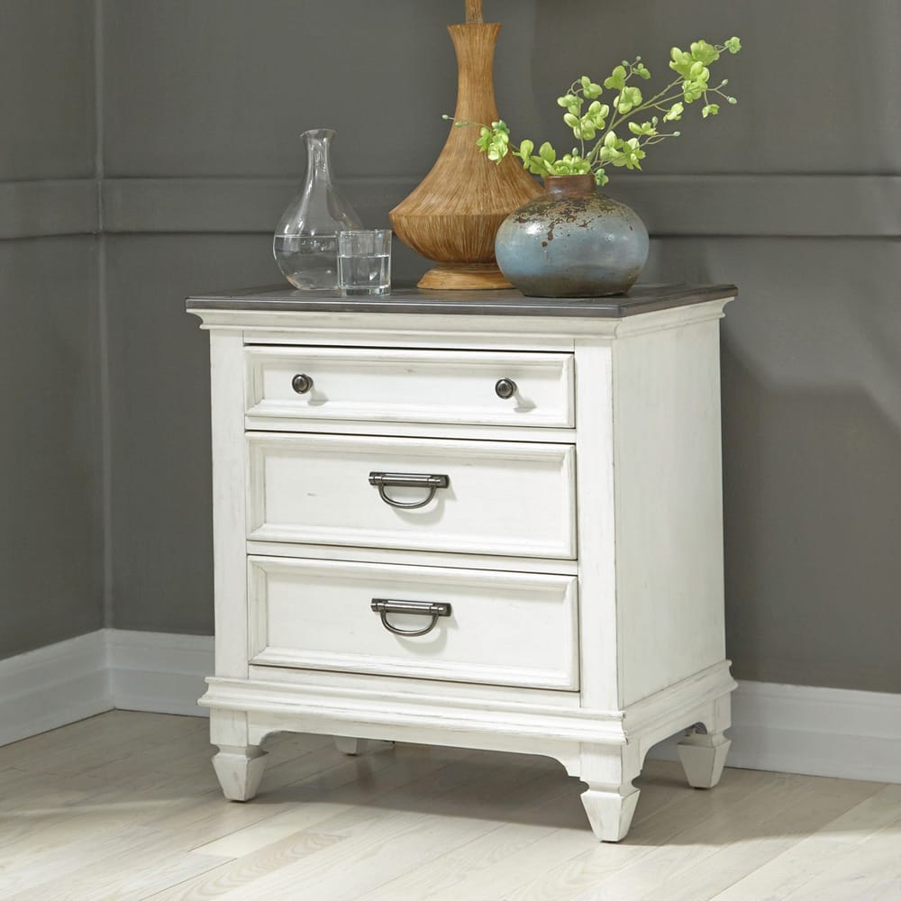 Liberty Furniture - Allyson Park King Panel Bed, 2 Nightstands - 417-BR-KPB2NS view 7