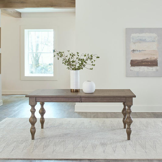 Liberty Furniture - Americana Farmhouse 7 Piece Rectangular Table Set in Dusty Taupe - 615-CD-7RLS veiw 2