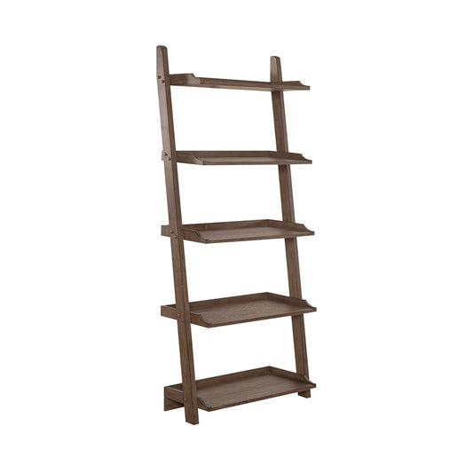 Liberty Furniture - Americana Farmhouse Leaning Pier Bookcase in Dusty Taupe - 615-BK202 veiw 2
