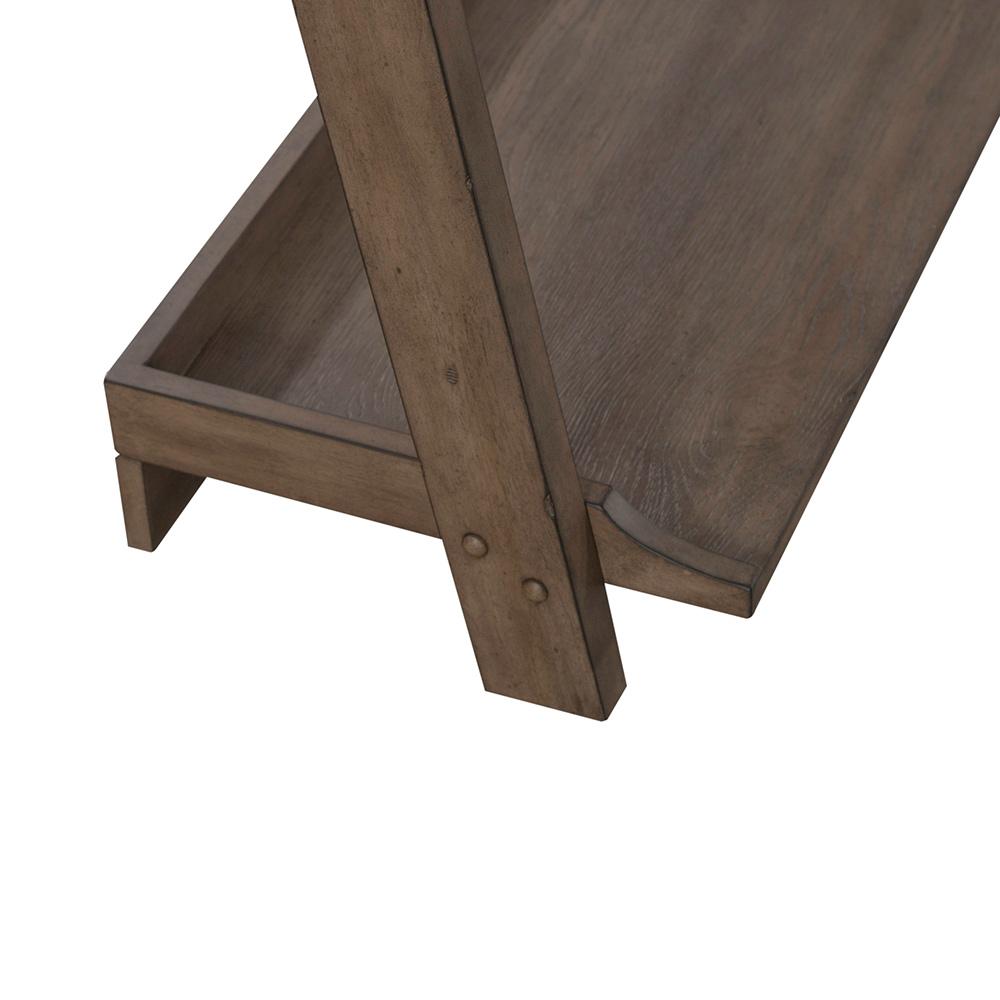Liberty Furniture - Americana Farmhouse Leaning Pier Bookcase in Dusty Taupe - 615-BK202 veiw 7