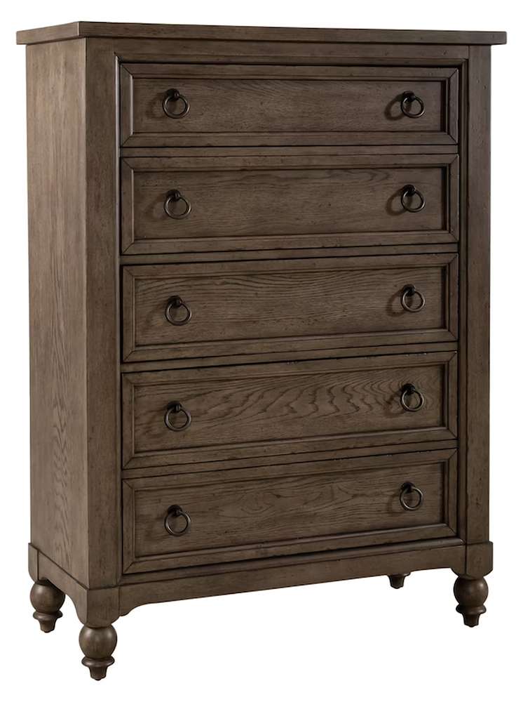 Liberty Furniture - Americana Farmhouse Queen Sleigh Bed, Dresser & Mirror, Chest - 615-BR-QSLDMC veiw 4