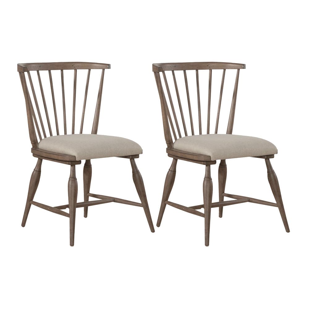 Liberty Furniture - Americana Farmhouse - Uph Seat Windsor Chair (RTA) - Set of 2 in Brown - 615-C1001S-2PK view 1