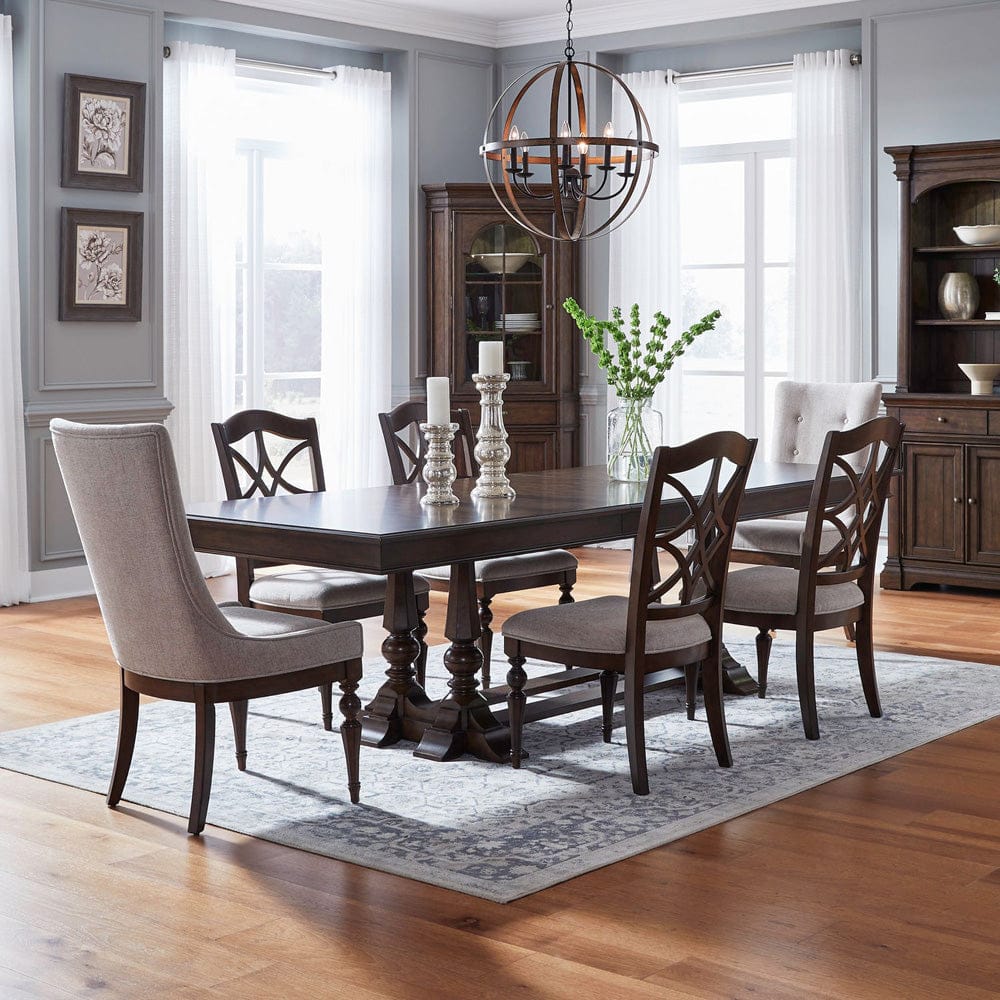 Liberty Furniture - Arden Road - Alt 7 Piece Trestle Table Set in Cherry - 512-DR-A7TRS view 1