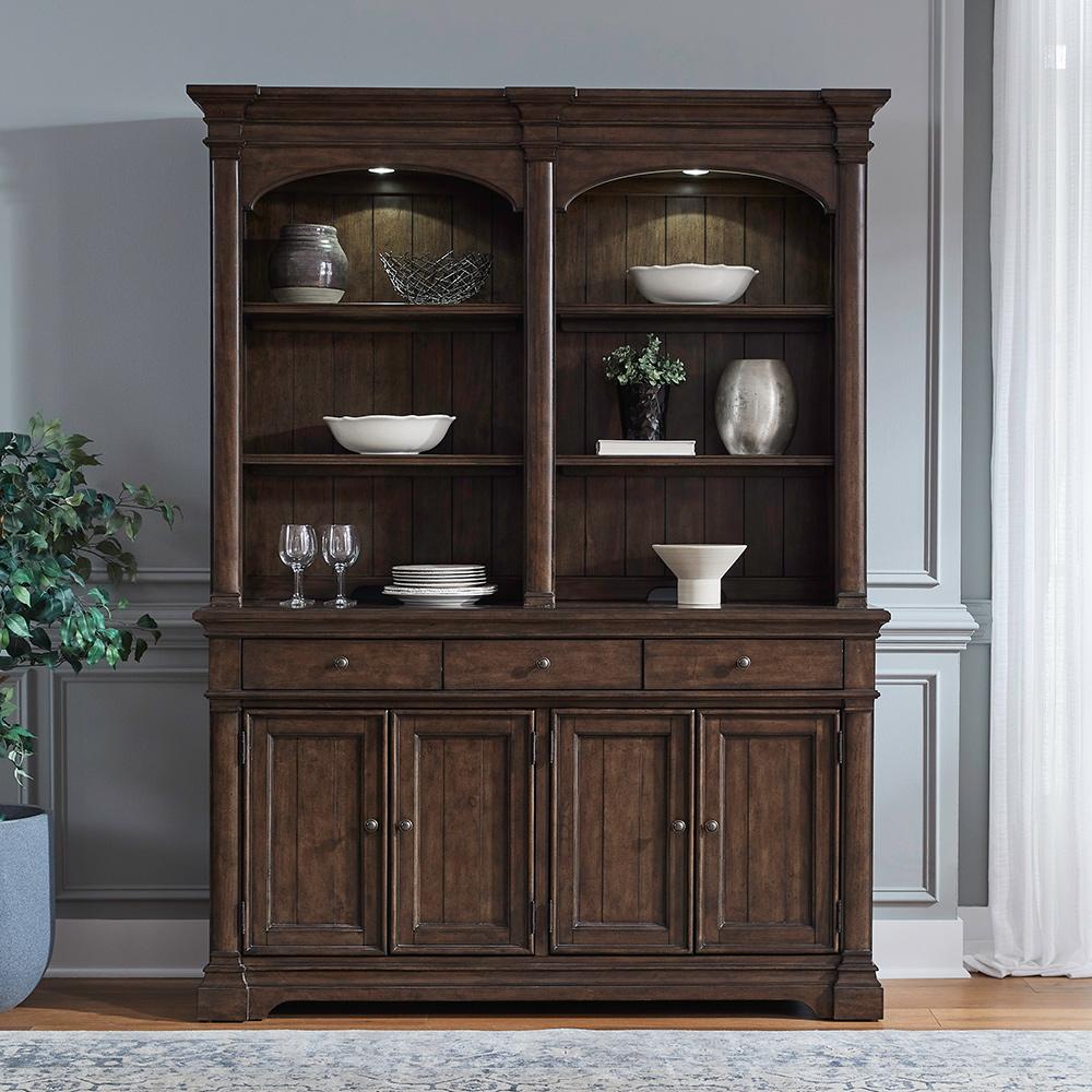 Liberty Furniture - Arden Road Hutch & Buffet in Satin Cherry - 512-DR-HB veiw 1