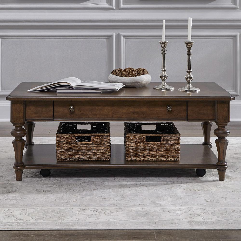 Liberty Furniture - Arden Road Rectangular Cocktail Table in Satin Cherry - 512-OT1010 veiw 1