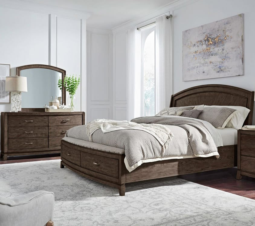 Liberty Furniture - Avalon Queen Panel Storage Bed, Dresser & Mirror - 805B-BR-QPBSDM view 1