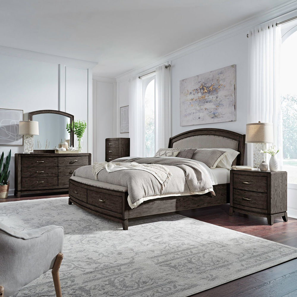 Liberty Furniture - Avalon Queen Uph Storage Bed, Dresser & Mirror, Chest, Night Stand - 805B-BR-QUSDMCN view 1