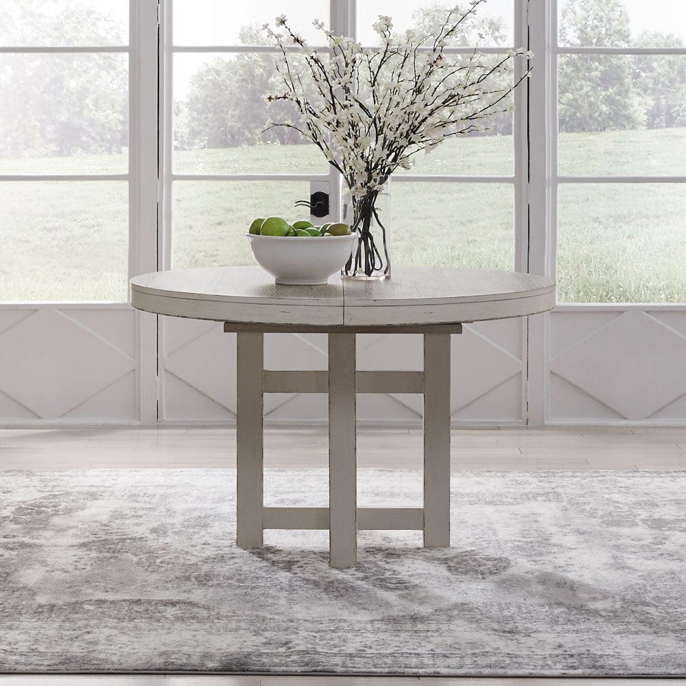 Liberty Furniture - Backroads - Pedestal Table Set in White - 142-DR-PDS view 2