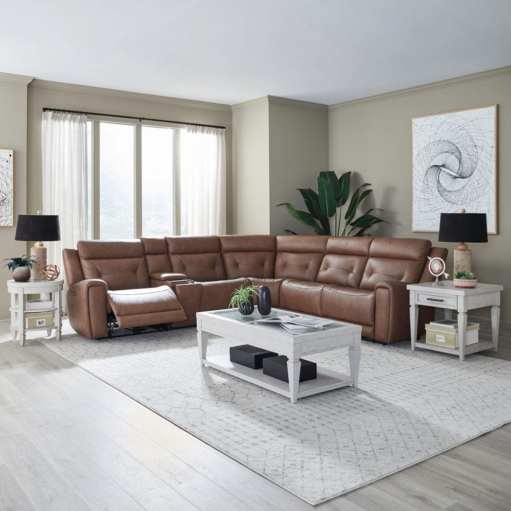 Liberty Furniture - Beckham - 6 Piece Sectional in Brown - 7023SD-UPH-6PCSEC view 2
