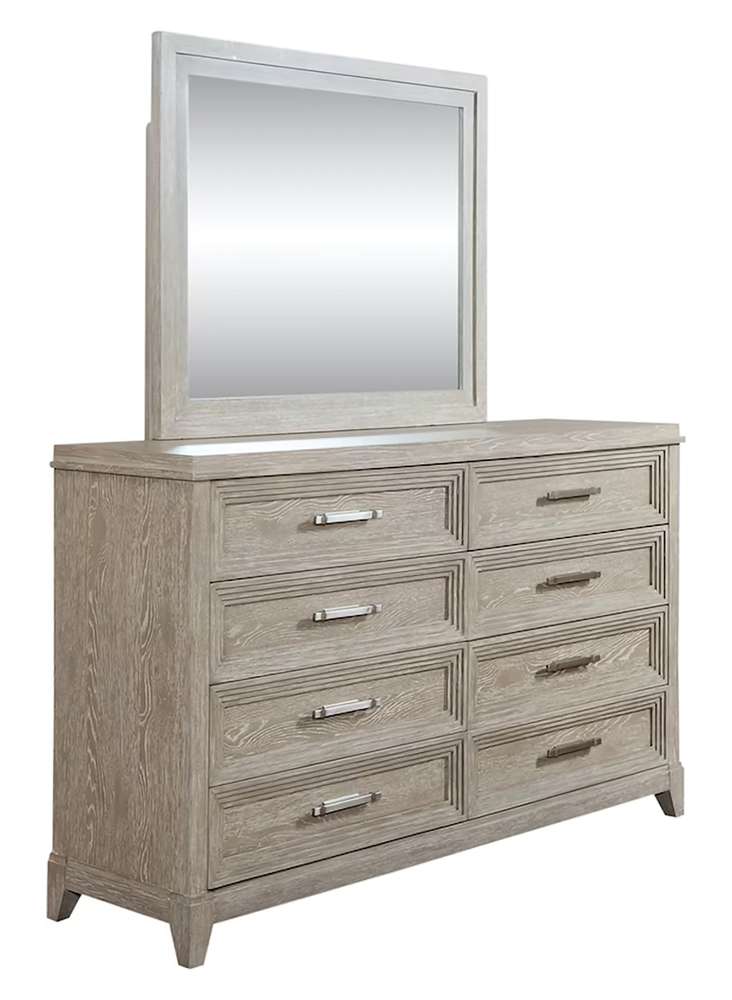 Liberty Furniture - Belmar Queen Uph Bed, Dresser & Mirror, Chest - 902-BR-QUBDMC veiw 2